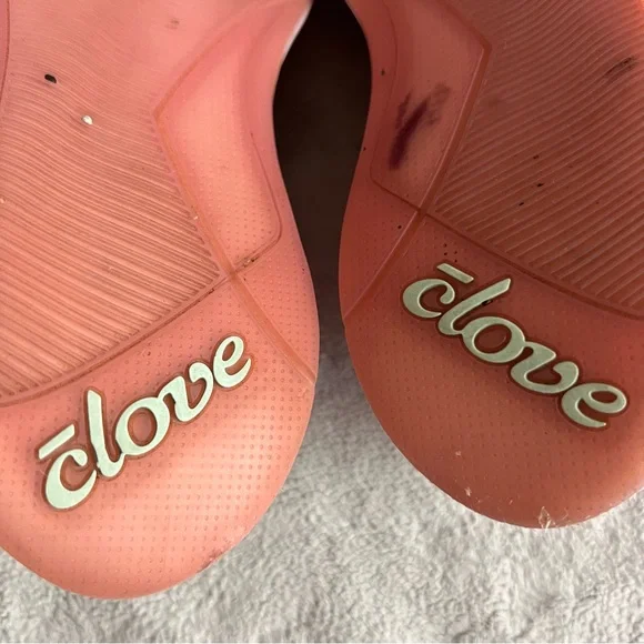 Clove Classic Nursing Clarino Vegan Leather Elastic Cushion Sneaker Shoe Pink Up - Picture 12 of 17